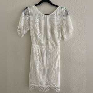 For Love & Lemons San Marcos Lace Mini Dress - Ivory